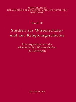 cover image of Studien zur Wissenschafts- und zur Religionsgeschichte
